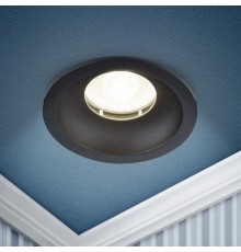 Встраиваемый светильник влагозащищенный  WR4 SBK MR16/GU5.3 IP44 черный матовый  Б0061186  ЭРА