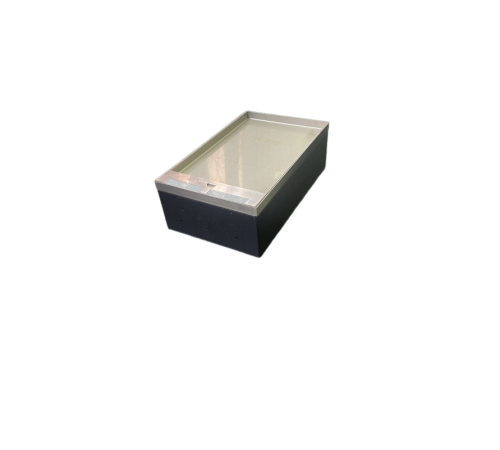 Напольный люк на 10 постов (45х45) вертикально, с крышкой из нержавеющей стали в уровень пола, с коробкой, IP40 (IP41)  300028  SPL