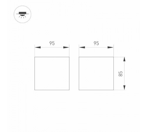 Светильник SP-ORIENT-SURFACE-TC-S95x95-20W Warm3000 (BK, 30 deg, 230V) (Arlight, IP20 Металл, 5 лет)  031866  Arlight