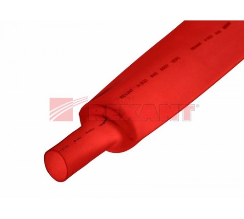 Термоусадочная трубка 35,0/17,5 мм, красная, упаковка 10 шт. по 1 м  23-5004  REXANT