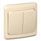 Этюд Кремовый С/У Выключатель 2-клавишный  BC10-002K  SE