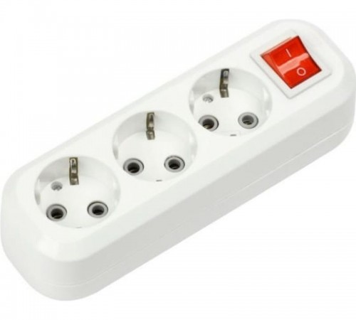 Колодка УЗВ-3-GRAND трехместная с выключателем и заземлением 5230  4690612035284  IN HOME