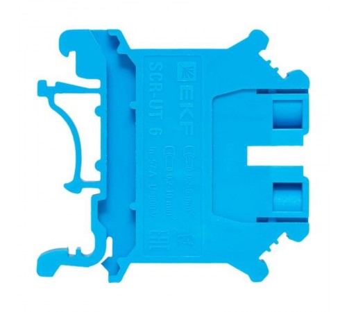 Клеммная колодка винтовая 6 UT синяя scr-ut-6-b  EKF