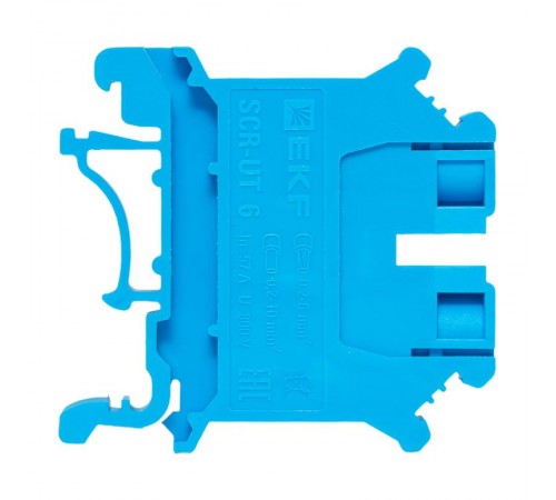 Клеммная колодка винтовая 6 UT синяя scr-ut-6-b  EKF