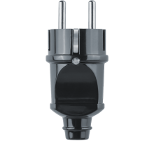 Вилка NCA-PL02-16A-E-BL прямая с/з черная  61360  Navigator