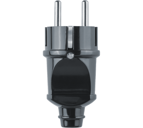 Вилка NCA-PL02-16A-E-BL прямая с/з черная  61360  Navigator