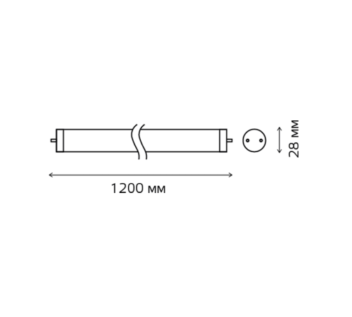 Лампа светодиодная LED 20Вт T8 G13 220В 4000К Elementary 1200мм  93029  Gauss