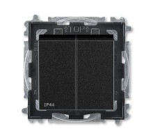 ABB Levit Антрацит / дымчатый чёрный Выключатель 2-кл. IP44  3559H-A05940 63  2CHH595940A4063  ABB