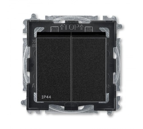 ABB Levit Антрацит / дымчатый чёрный Выключатель 2-кл. IP44  3559H-A05940 63  2CHH595940A4063  ABB