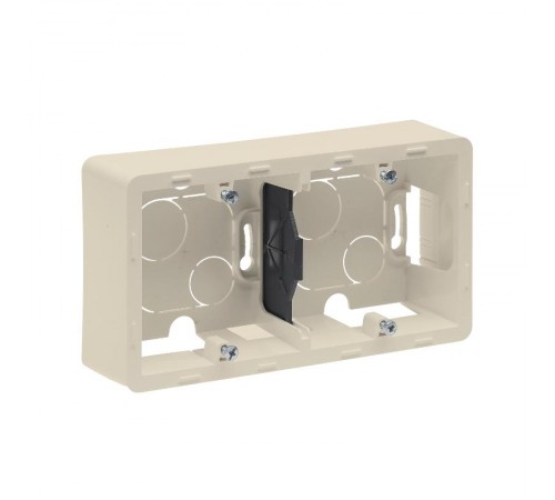 Inspiria Слоновая кость Коробка накладного монтажа 2-местная О/У  673991  Legrand