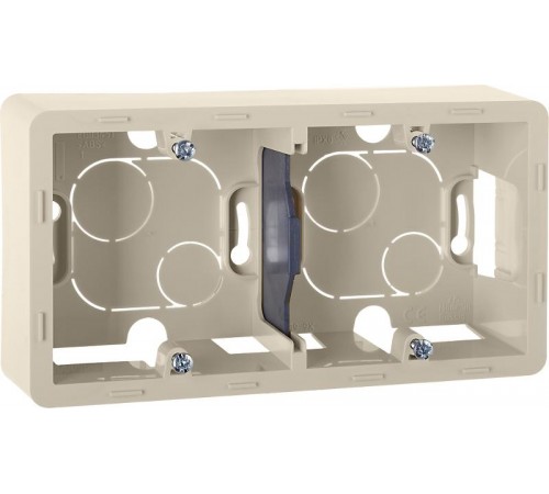 Inspiria Слоновая кость Коробка накладного монтажа 2-местная О/У  673991  Legrand