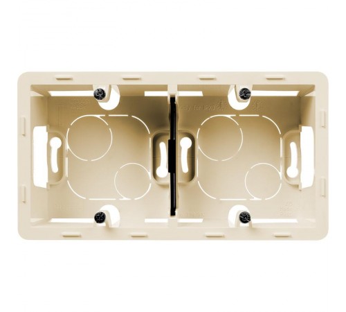 Inspiria Слоновая кость Коробка накладного монтажа 2-местная О/У  673991  Legrand
