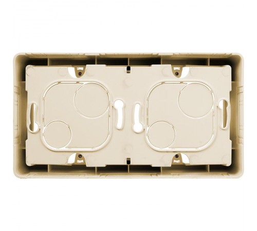 Inspiria Слоновая кость Коробка накладного монтажа 2-местная О/У  673991  Legrand