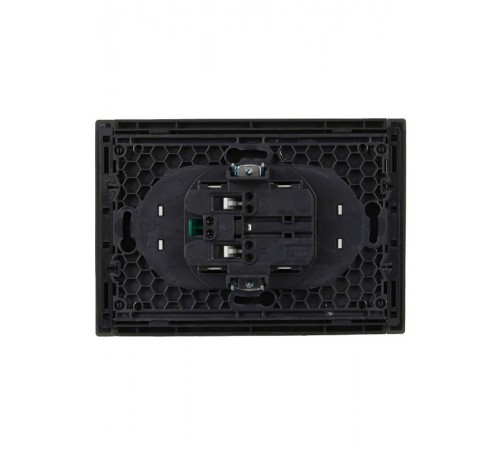 FORTE&PIANO Розетка 2-я с заземлением со шторками безвинтовое крепление 16А FP323 серый  FP-R24-16-1-K03  IEK