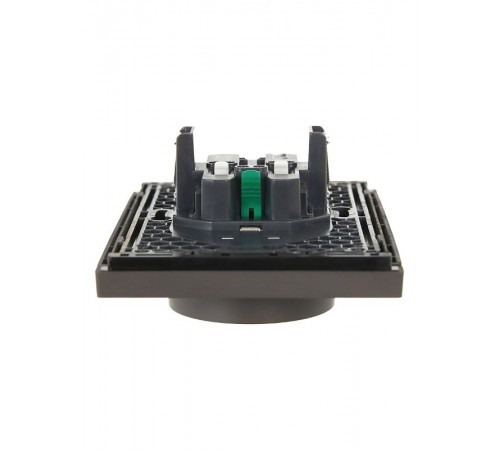 FORTE&PIANO Розетка 2-я с заземлением со шторками безвинтовое крепление 16А FP323 серый  FP-R24-16-1-K03  IEK