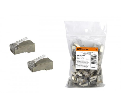 Разъем RJ-45 FTP для кабеля кат. 5Е, 8P8C (100шт)  SQ0561-0001  TDM