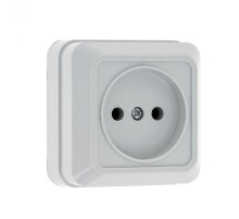 Рим Розетка 1-местная 10А без заземления белая EKF  ENR10-022-10  EKF