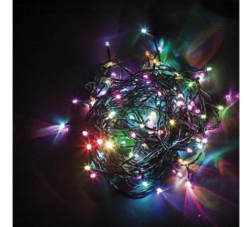 Гирлянда елочная  140 диодов  мульти, CL90  7 веток (2м) + 1.5м зеленый шнур, IP20  32370  FERON