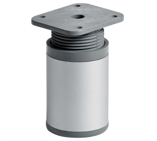 Ножка алюм.круглая, регулир.сверху, D40х60 мм, мат.хром - накл.   127483  Tech-KREP