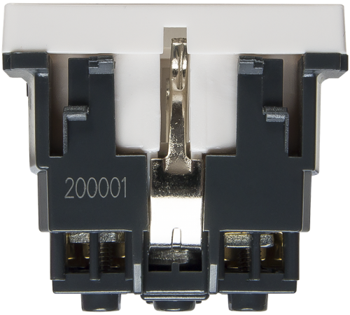 Розетка электрическая 2К+З (белая) без шторок  200001  SPL