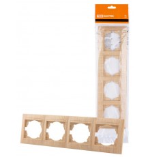 Рамка 4-х постовая горизонтальная сосна "Лама"  SQ1815-0332  TDM