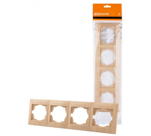 Рамка 4-х постовая горизонтальная сосна "Лама"  SQ1815-0332  TDM