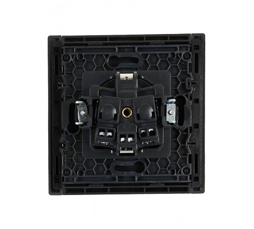 FORTE&PIANO Розетка с заземлением со шторками в/к 16А FP315 серый  FP-R14-16-K03  IEK