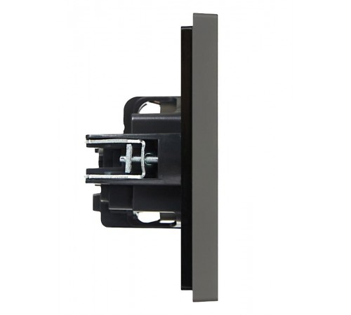 FORTE&PIANO Розетка с заземлением со шторками в/к 16А FP315 серый  FP-R14-16-K03  IEK