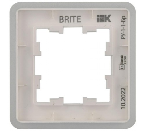 BRITE Рамка 1-ая РУ-1-1-Бр металл алюминий RE  BR-M12-M-01-K47  IEK
