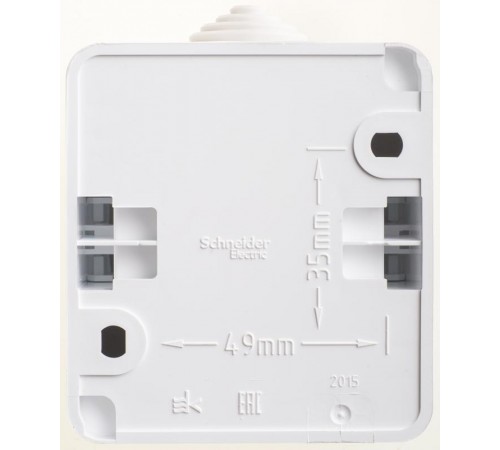 Этюд Белый О/У Переключатель 1-клавишный IP44 сх.6  BA10-046B  SE