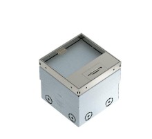 Лючок UDHOME2 укомплектованный 2 розетки французские (выемка 15 мм) 140х140х110мм нержавеющая сталь  7368330  OBO Bettermann