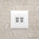 Розетка RJ-45 в стену, 5e двойная экранированная, "Avanti", "Белое облако" (замена на 4400764)  4400364  DKC
