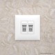 Розетка RJ-45 в стену, 5e двойная экранированная, "Avanti", "Белое облако" (замена на 4400764)  4400364  DKC