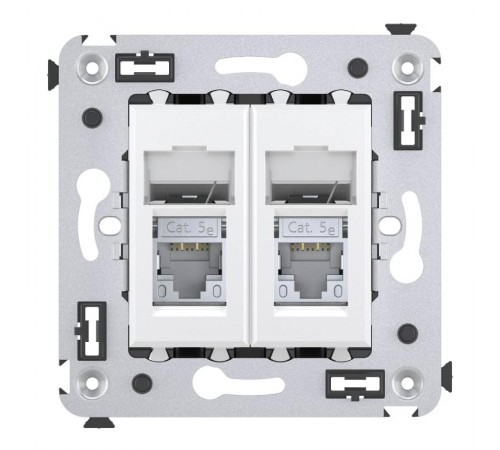 Розетка RJ-45 в стену, 5e двойная экранированная, "Avanti", "Белое облако" (замена на 4400764)  4400364  DKC
