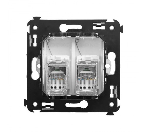 Розетка RJ-45 в стену, 5e двойная экранированная, "Avanti", "Белое облако" (замена на 4400764)  4400364  DKC