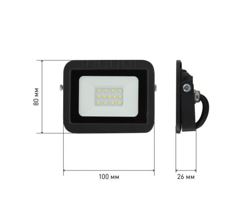 Прожектор светодиодный LPR-061-0-65K-010  10Вт 950Лм 6500К 100x80x26  Б0043588  ЭРА