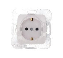 DEA Розетка 1-ая с/з з/ш с/у 16А мех. Бел  KR-78-0212  Kranz