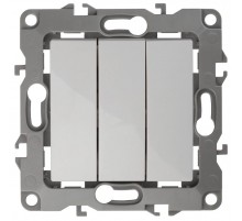 Выключатель тройной 12-1107-01 10АХ-250В,  белый  Б0014669  ЭРА