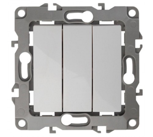 Выключатель тройной 12-1107-01 10АХ-250В,  белый  Б0014669  ЭРА