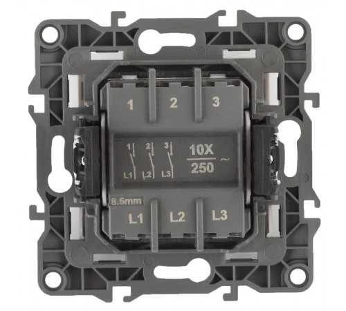 Выключатель тройной 12-1107-01 10АХ-250В,  белый  Б0014669  ЭРА