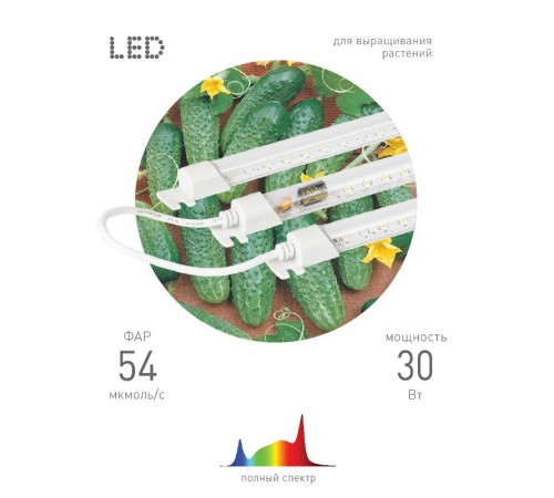 Светильник светодиодный для растений FITO-3х10W-LINE-Ra90 (40)  Б0049315  ЭРА