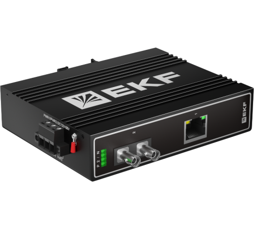 Медиаконвертер 10/100/1000Base-TX в 1000Base-X, разъем ST, двойное одномодовое оптоволокно, 1550нм TSX TSX-MC1-1GX1GT-STEKF