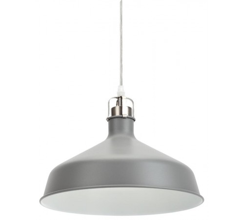 Светильник подвесной PL2 GR/SN металл, E27, max 60W, d300 мм, шагрень серый/сатин никель  Б0037433  ЭРА