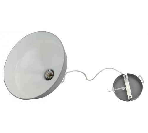 Светильник подвесной PL2 GR/SN металл, E27, max 60W, d300 мм, шагрень серый/сатин никель  Б0037433  ЭРА