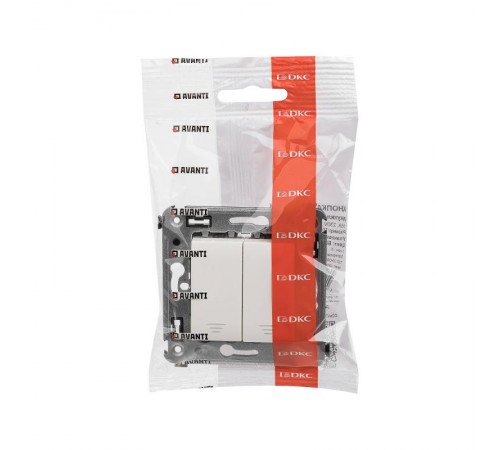 Кнопка двухклавишная в стену, "Avanti", "Белое облако"  4400154  DKC