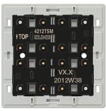 Кнопочный модуль для подключения к релейеной станции, 1 канал, 2 точки срабатывания  4212TSM  Jung