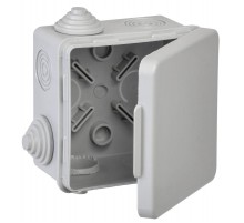 Коробка расп. КМ 80х80х50мм о/к IP54 4 вв. (7035)  UKO31-080-080-050-K03-54G  GENERICA