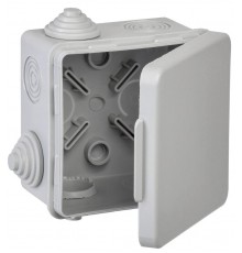 Коробка расп. КМ 80х80х50мм о/к IP54 4 вв. (7035)  UKO31-080-080-050-K03-54G  GENERICA