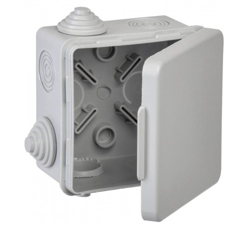 Коробка расп. КМ 80х80х50мм о/к IP54 4 вв. (7035)  UKO31-080-080-050-K03-54G  GENERICA