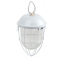 Светильник пылевлагозащищенный под лампу для ЖКХ НСП 02-100-003 с решеткой Желудь сталь / стекло IP54 E27 max 100Вт 170х300 белый  Б0052019  ЭРА